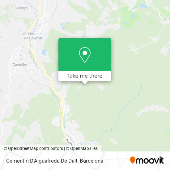 mapa Cementiri D'Aiguafreda De Dalt