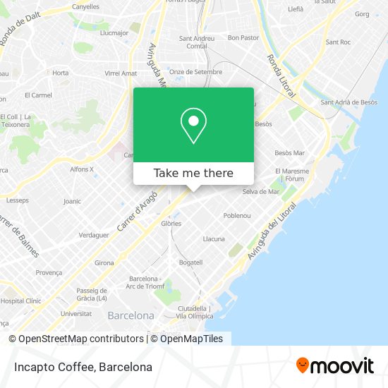 Incapto Coffee map