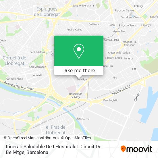 Itinerari Saludable De L'Hospitalet: Circuit De Bellvitge map