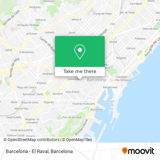 Barcelona - El Raval map