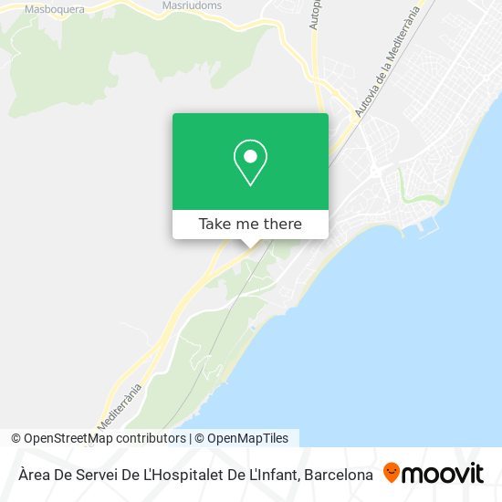 Àrea De Servei De L'Hospitalet De L'Infant map