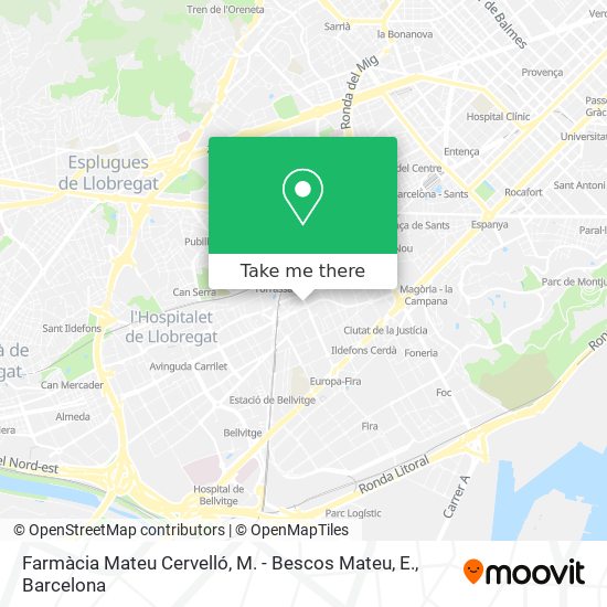 Farmàcia Mateu Cervelló, M. - Bescos Mateu, E. map