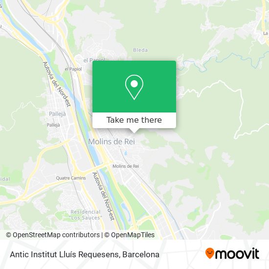 Antic Institut Lluís Requesens map