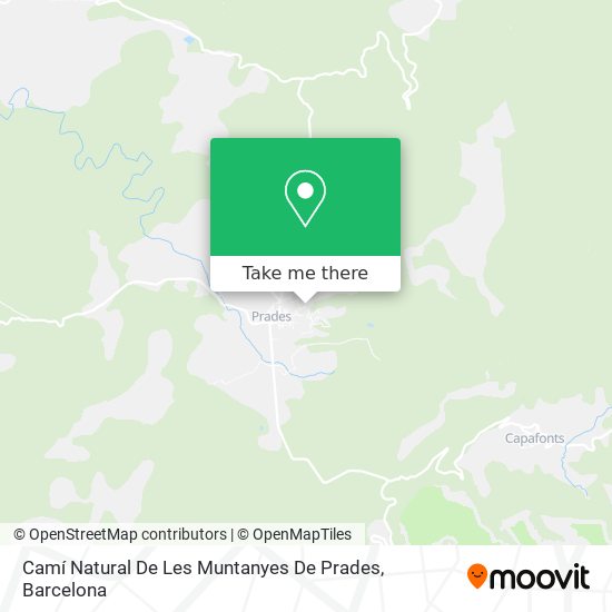 Camí Natural De Les Muntanyes De Prades map