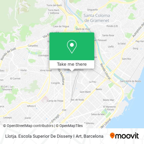 Llotja. Escola Superior De Disseny I Art map