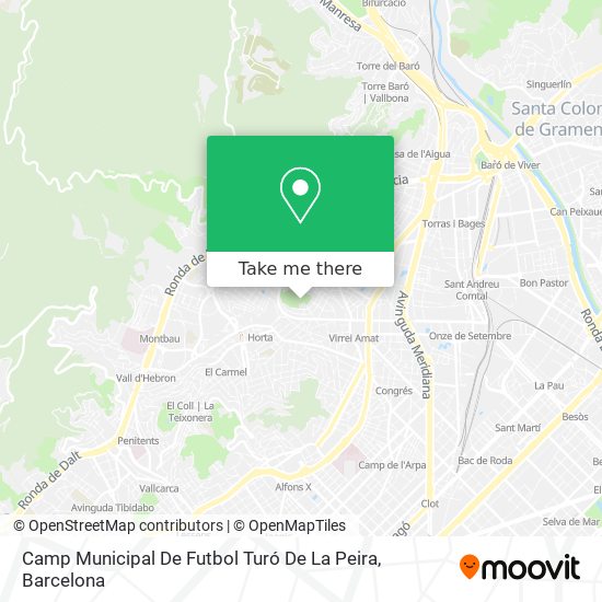 Camp Municipal De Futbol Turó De La Peira map