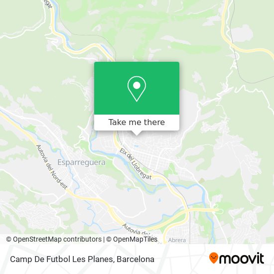 Camp De Futbol Les Planes map