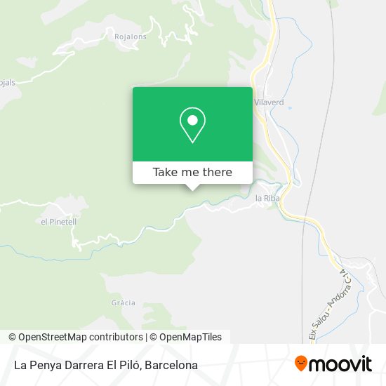 La Penya Darrera El Piló map