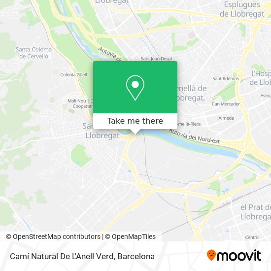 Camí Natural De L'Anell Verd map