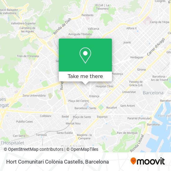 Hort Comunitari Colònia Castells map