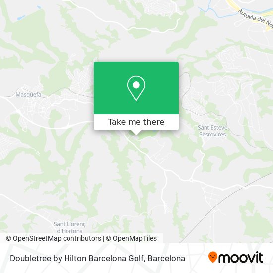 Doubletree by Hilton Barcelona Golf map
