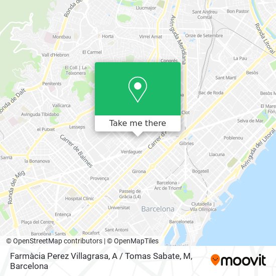Farmàcia Perez Villagrasa, A / Tomas Sabate, M map