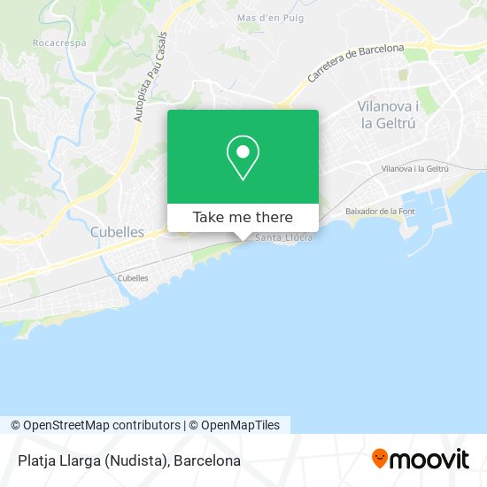 Platja Llarga (Nudista) map