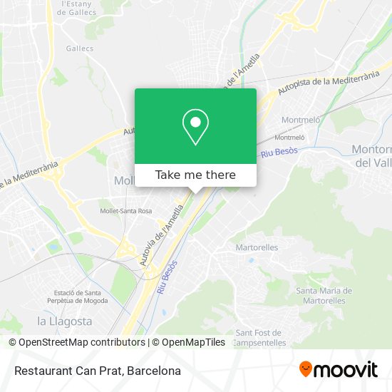 mapa Restaurant Can Prat