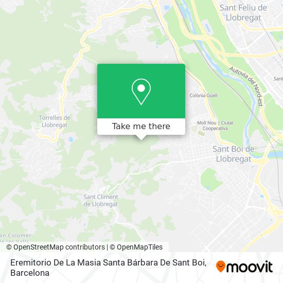mapa Eremitorio De La Masia Santa Bárbara De Sant Boi