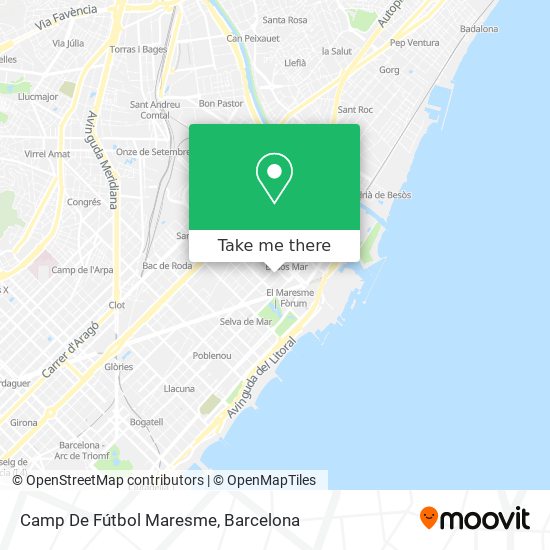 Camp De Fútbol Maresme map