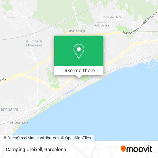 Càmping Creixell map