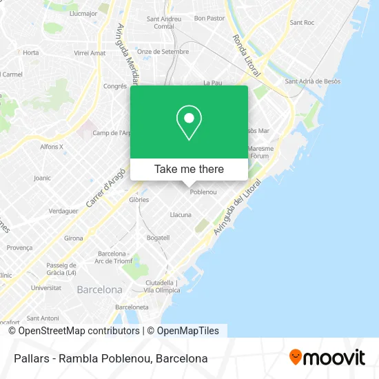 Pallars - Rambla Poblenou map
