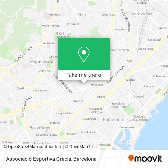 Associació Esportiva Gràcia map