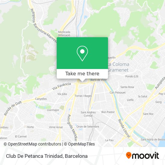 mapa Club De Petanca Trinidad