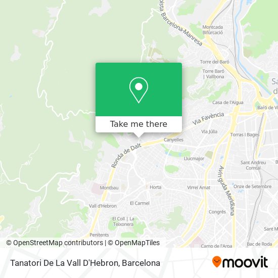 mapa Tanatori De La Vall D'Hebron