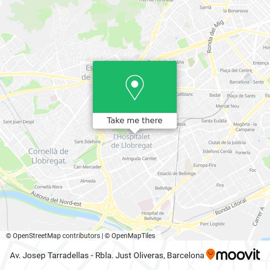 Av. Josep Tarradellas - Rbla. Just Oliveras map