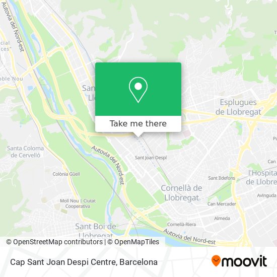 Cap Sant Joan Despi Centre map