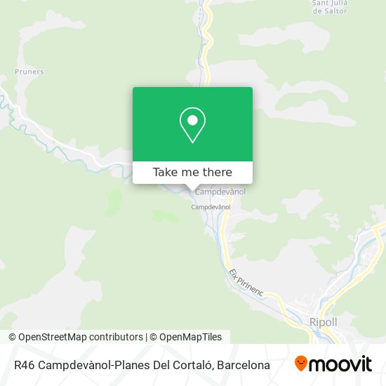 R46 Campdevànol-Planes Del Cortaló map