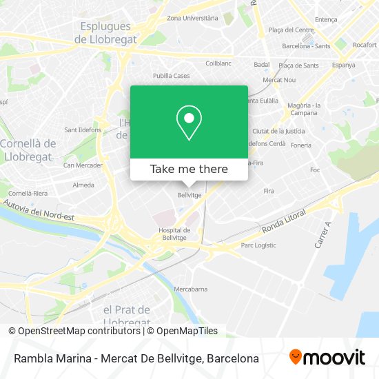 Rambla Marina - Mercat De Bellvitge map