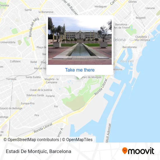 Estadi De Montjuïc map
