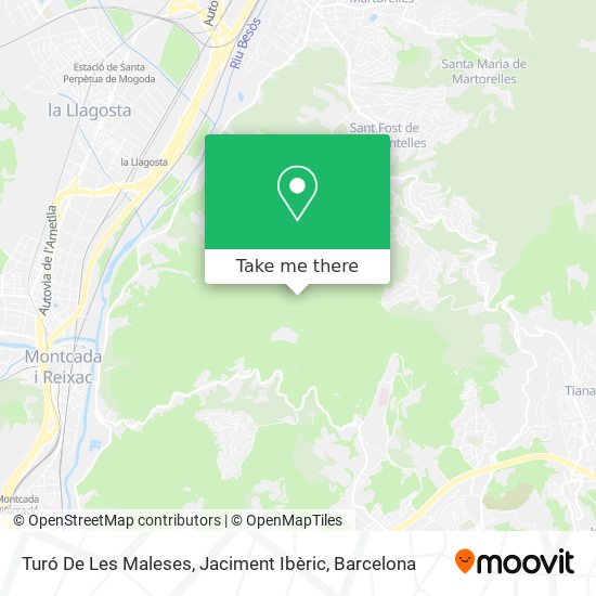 Turó De Les Maleses, Jaciment Ibèric map