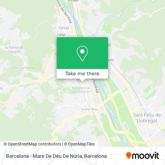 Barcelona - Mare De Déu De Núria map
