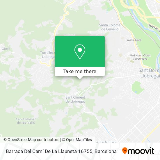 mapa Barraca Del Camí De La Llauneta 16755
