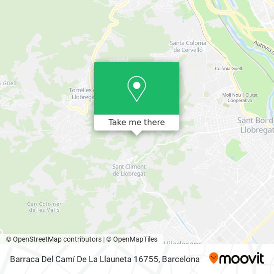 Barraca Del Camí De La Llauneta 16755 map