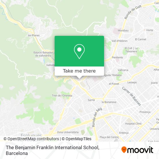 mapa The Benjamin Franklin International School