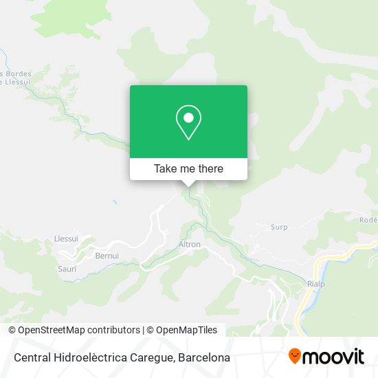 Central Hidroelèctrica Caregue map