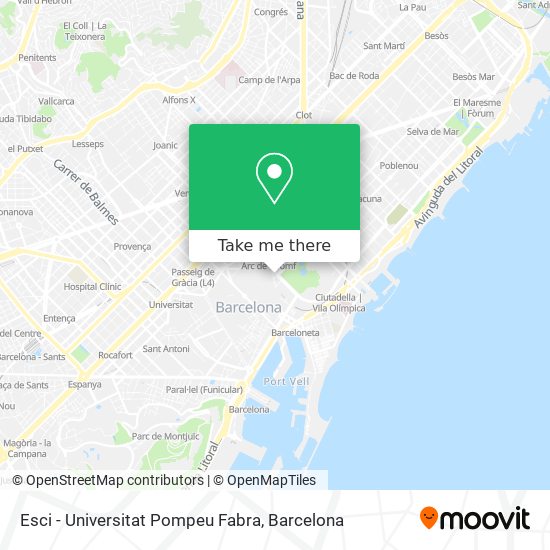 Esci - Universitat Pompeu Fabra map