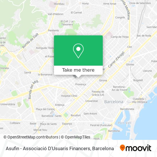 Asufin - Associació D'Usuaris Financers map