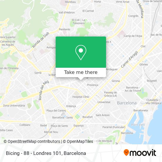 mapa Bicing - 88 - Londres 101