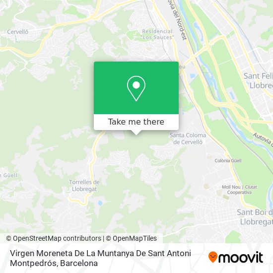 Virgen Moreneta De La Muntanya De Sant Antoni Montpedrós map
