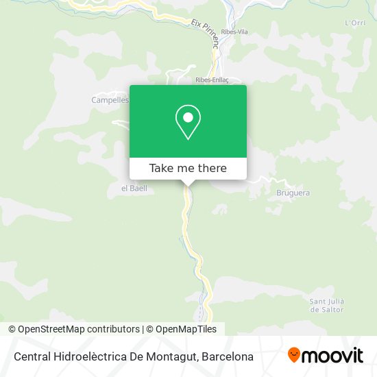 Central Hidroelèctrica De Montagut map