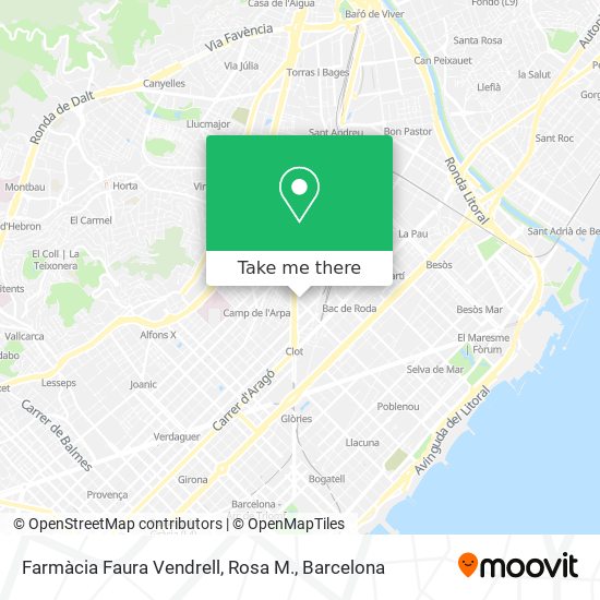 Farmàcia Faura Vendrell, Rosa M. map