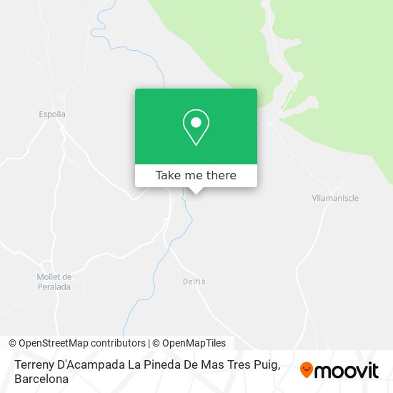 Terreny D'Acampada La Pineda De Mas Tres Puig map