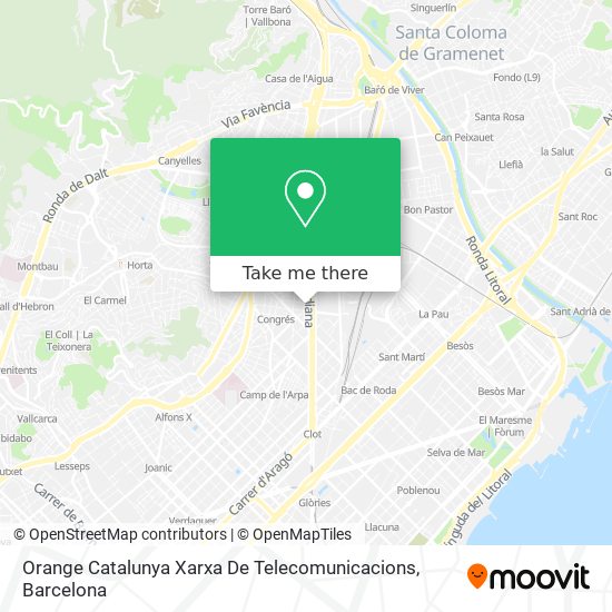 Orange Catalunya Xarxa De Telecomunicacions map