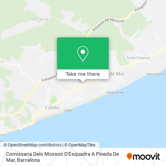 Comissaria Dels Mossos D'Esquadra A Pineda De Mar map