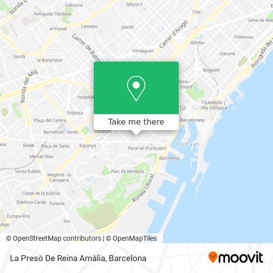 La Presò De Reina Amàlia map