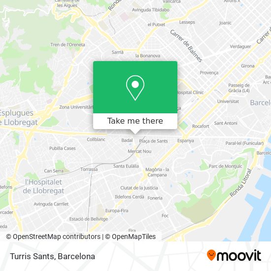 Turris Sants map