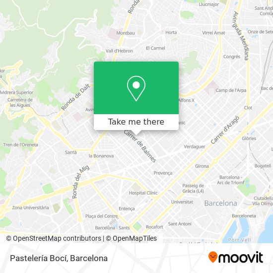 Pastelería Bocí map