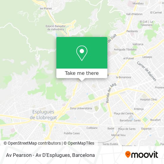 Av Pearson - Av D'Esplugues map