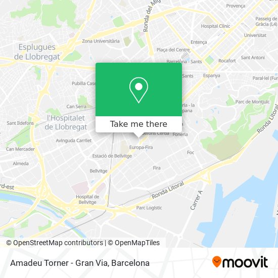 Amadeu Torner - Gran Via map